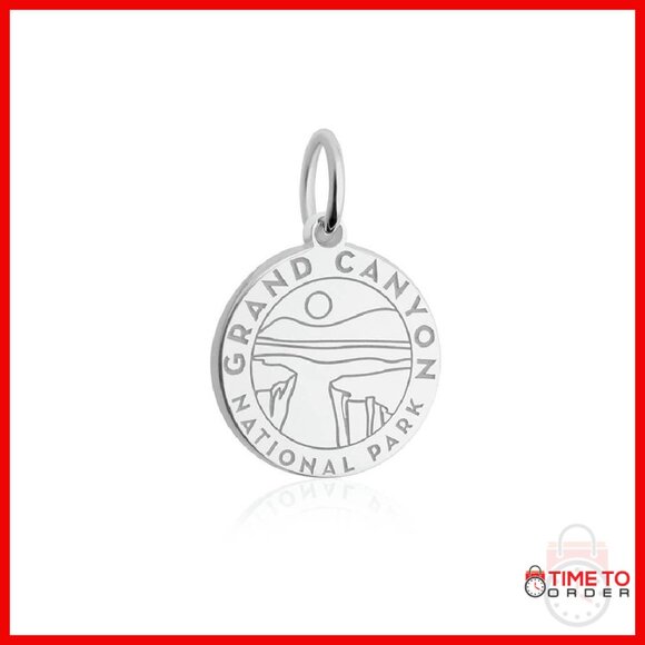 Sterling Silver Grand Canyon Travel Charm 20mm National Park Souvenir